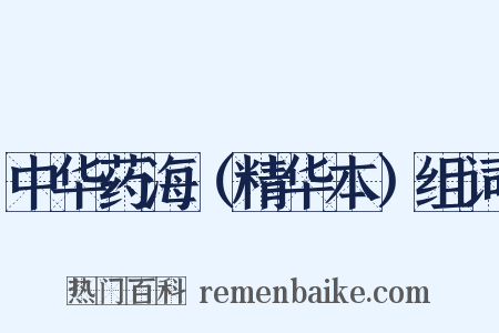中华药海（精华本）组词是什么意思的图片